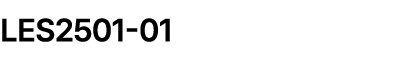 LES2501 01