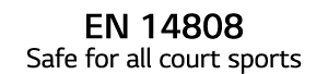 EN 14808 Safe for all court sports