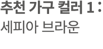 추천 가구 컬러 1 : 세피아 브라운
